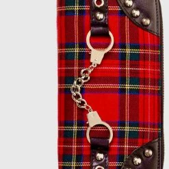 Punk Handcuff Wallet -Sourpuss shop 1408367126WBN 1427 RED TARTAN 1