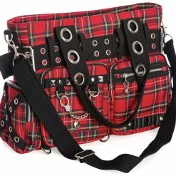 Camdyn Punk Zip Handbag Red -Sourpuss shop 1611698240BG34257 RED4