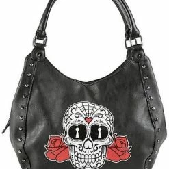 Skull & Roses Print Hobo