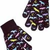 Pastel Goth Bats Knit Gloves