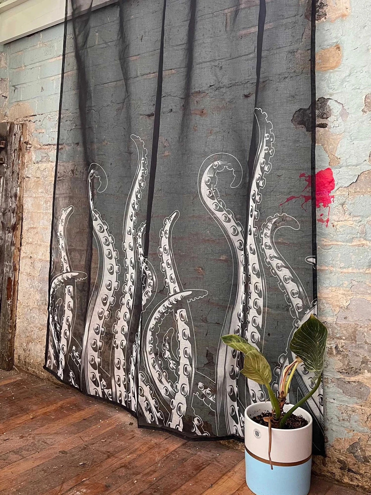 Tentacles Sheer Window Curtains 1 Tentacles Sheer Window Curtains