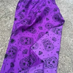 Sugar Skull Scarf Purple -Sourpuss shop P0