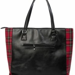 Sourpuss shop -Sourpuss shop Phantom Form Tote Bag Red Tartan Banned Apparel 4 1000x.jpg