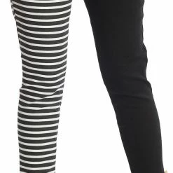 Punk Stripe Jeans -Sourpuss shop TR31123 BLK WHT TP10400 1661