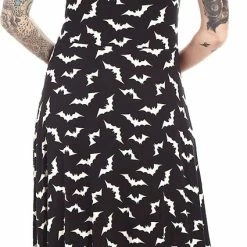 Luna Bats Maxi Dress -Sourpuss shop WHITE LUNA BATS MAXI 0417.jpg