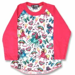 Unicorn Raglan Pink
