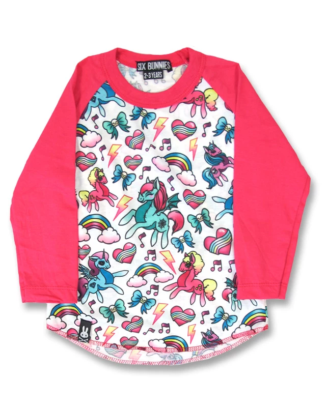 Unicorn Raglan Pink 1 Unicorn Raglan Pink