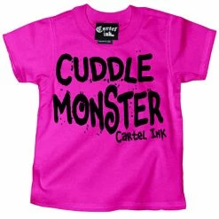 Cuddle Monster Tee Pink