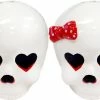 Girly Skull Salt & Pepper Shakers