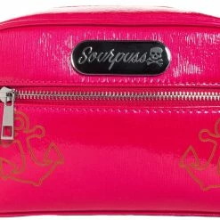 Betsy Anchor Make Up Bag Raspberry