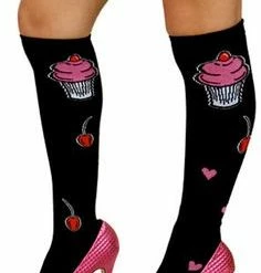 Sourpuss Cupcake Cherry Socks