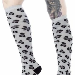 Leopard Socks Grey