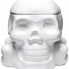 Skull Cookie Jar White