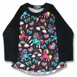 Unicorn Raglan Black