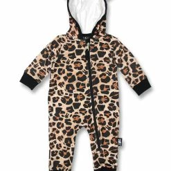 Leo Tan Hooded Baby Romper