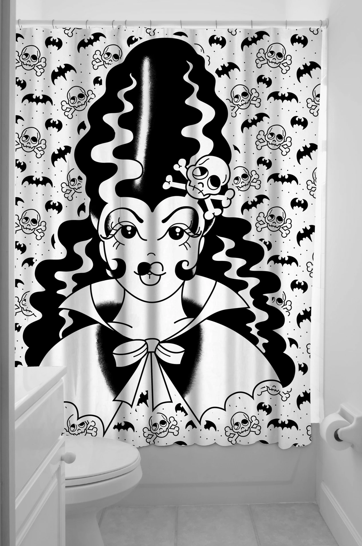 Frankengal Shower Curtain 1 Frankengal Shower Curtain