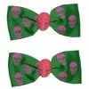 Skull Hair Slide – Pink/Green