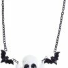 Skull & Bat Necklace
