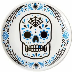 Sugar Skull Plate Blue Gift Boxed