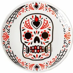 Sugar Skull Plate Red Gift Boxed