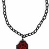 Spider Coffin Locket Necklace