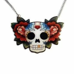 SugarSkull & Roses Large Statement Necklace