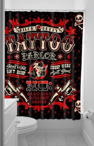 Tattoo Parlour Shower Curtain 1 Tattoo Parlour Shower Curtain