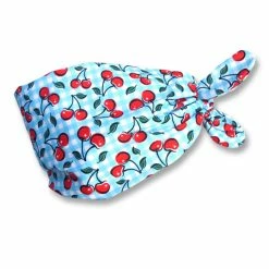 Kids Cherries Tartan Bandana