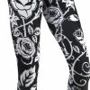 Black Roses Leggings – XS