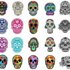 SugarSkulls Nails Decal Set #3 – Postage Included