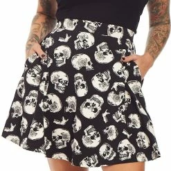 Skull Duggery Skater Skirt -Sourpuss shop skull skater skirt 0426 1 1086x.jpg