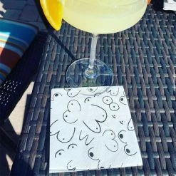 Boobs Cocktail Napkins -Sourpuss shop social boobs napkins 04 08 2021.jpeg